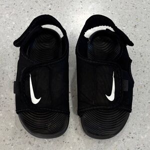 Nike Kids Black and White Sandals
